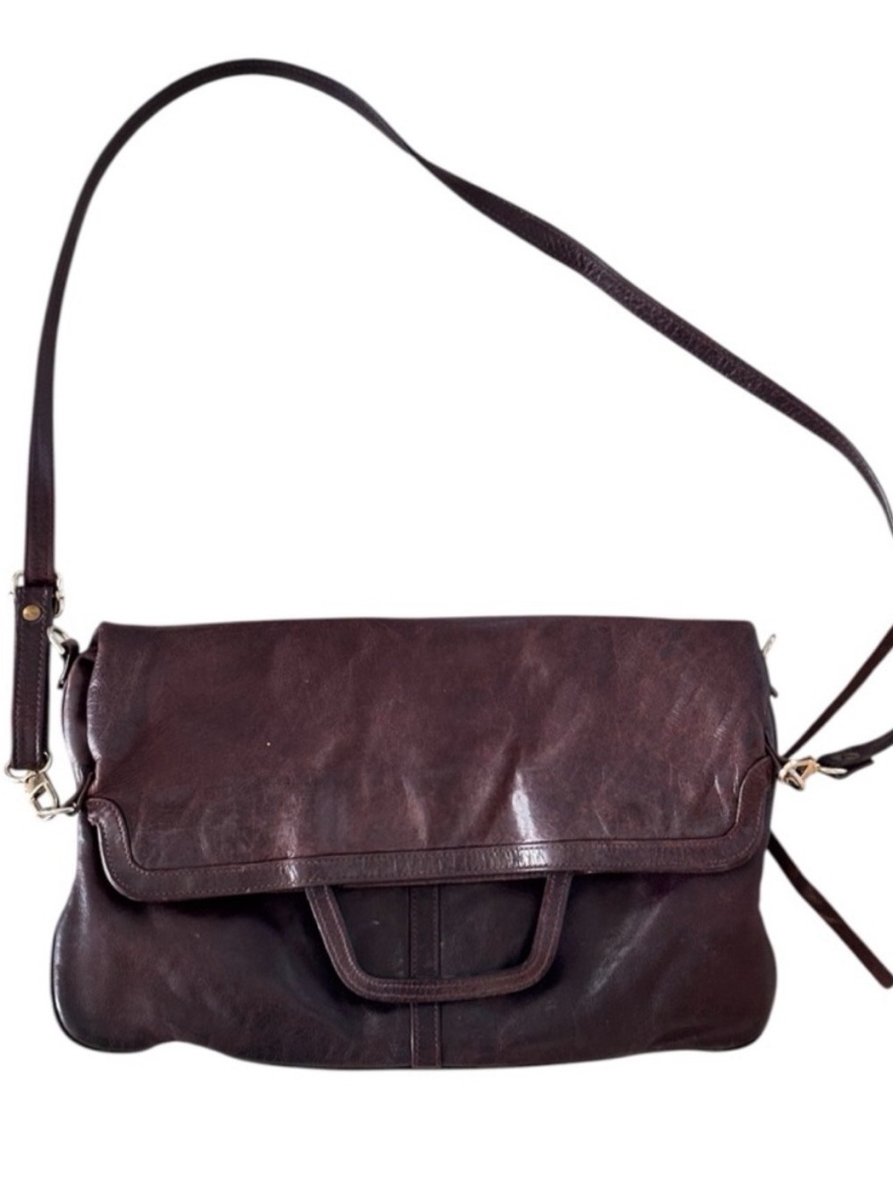 Arza NY Handmade Italian Leather Convertible Messenger Bag